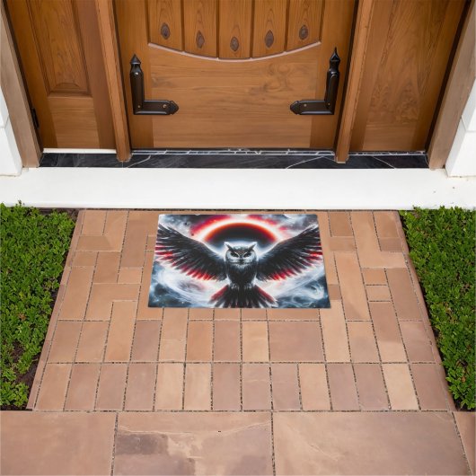 Paillasson Hibou céleste cosmique mystique (De plein air)
