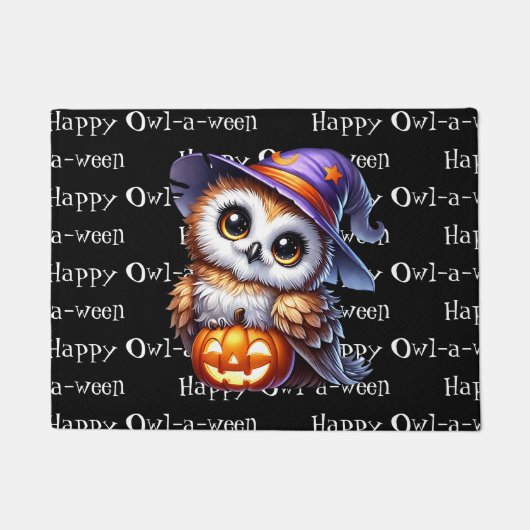 Paillasson Hibou d'Halloween (Devant)