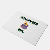 Paillasson hibou d'Halloween coloré (Incliné)