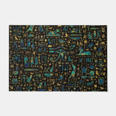 Paillasson Hiéroglyphes égyptiens anciens Marbre et or (Devant)