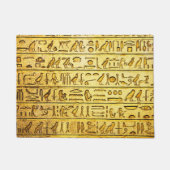 Paillasson Hiéroglyphes égyptiens anciens mat jaune (Devant)