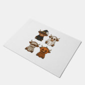 Paillasson Highland Cow Halloween Funny automne Éffrayant (Incliné)