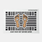 Paillasson Hilarious Funny Feet Code barre (Devant)