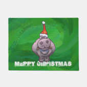 Paillasson Hippo Festif Sur Vert (Devant)