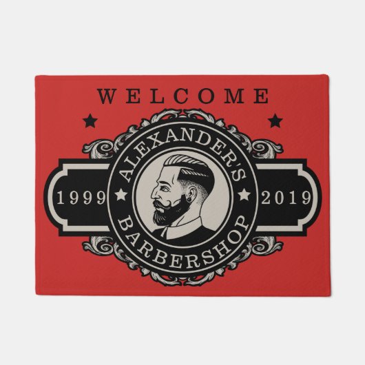 Paillasson Hipster Barber Personnaliser (Devant)