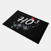 Paillasson HO³ - Drôle Noël Clause Ho Ho Ho Cubed  (Incliné)