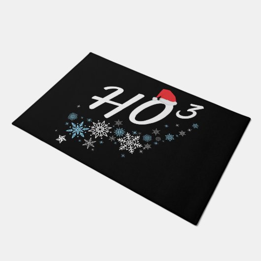 Paillasson HO³ - Drôle Noël Clause Ho Ho Ho Cubed  (Incliné)