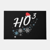 Paillasson HO³ - Drôle Noël Clause Ho Ho Ho Cubed  (Devant)
