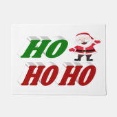 Paillasson Ho Ho Ho Santa Claus Typographie de Noël (Devant)