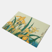 Paillasson Hokusai grasshopper et iris Japon (Incliné)