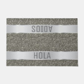 Paillasson Hola Adios Espagne Typographie Parties scintillant (Devant)