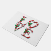Paillasson Holly Berries Sucre de canne Stripes Amour Noël (Incliné)