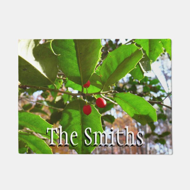 Paillasson Holly Feuilles II Vacances Nature Botanique (Devant)