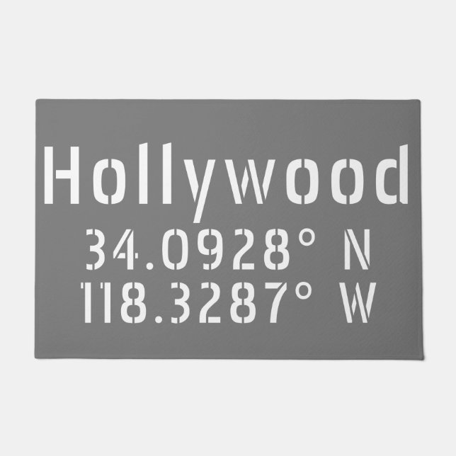 Paillasson Hollywood Latitude Longitude (Devant)