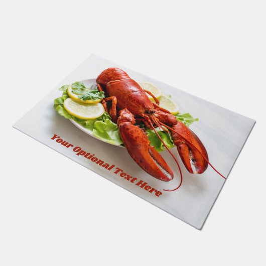 Paillasson Homard de texte personnalisé (Incliné)