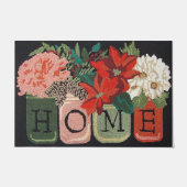 Paillasson Home Flower Door Mat, Floral Welcome Mat (Devant)