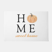 Paillasson Home Sweet Home | Citrouille orange | Saison autom (Devant)
