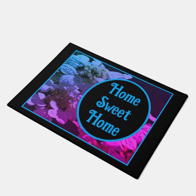 Paillasson Home Sweet Home Lacecap Hydrangea Flower Doormat (Incliné)