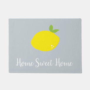 Paillasson Home Sweet Home Lemon Gris Sol Mat