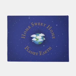 Paillasson "Home Sweet Home Planet Earth" Astronomie lunaire