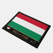 Paillasson Hongrie et Hongrie Flag house mats/sports Welcome (Incliné)