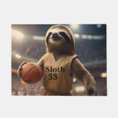 Paillasson Hoops and Hangs : Le Slam Dunking Sloth, (Devant)