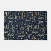 Paillasson Hope Peace Joy Light Holiday (Devant)
