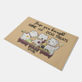 Paillasson Hope You Brought Wine And Dog Treats Funny Quotes (Incliné)