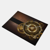 Paillasson Horloge Steampunk avec des engrenages anciens (Incliné)