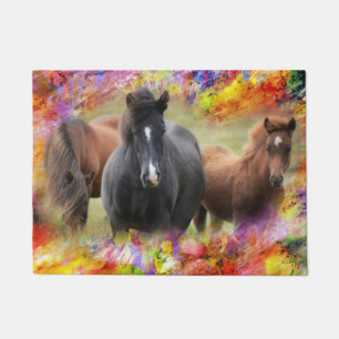 Paillasson Horses Colorful