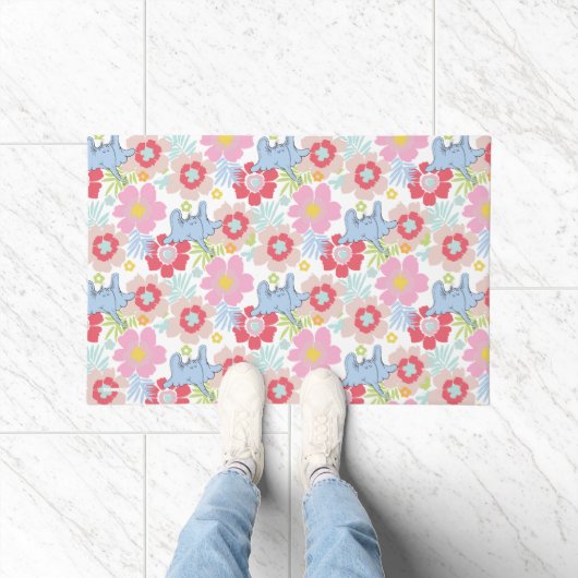 Paillasson Horton Entend Un Qui | Motif à fleurs Pastel (Intérieur)