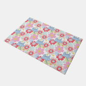 Paillasson Horton Entend Un Qui | Motif à fleurs Pastel (Incliné)