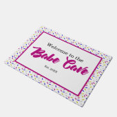 Paillasson Hot Pink Bienvenue à la Babe Cave (Incliné)