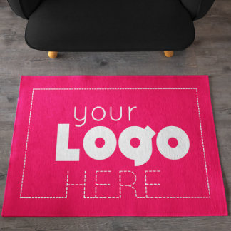 Paillasson Hot Pink Business Welcome Mat Entreprise Logo Door