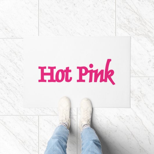 Paillasson Hot rose nom porte blanche (Intérieur)