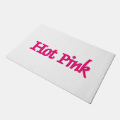 Paillasson Hot rose nom porte blanche (Incliné)