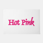 Paillasson Hot rose nom porte blanche (Devant)