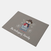 Paillasson Howdy Winter Cowboy Snowman (Incliné)