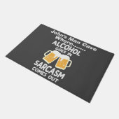 Paillasson Humoristique White Text Man Cave Sarcasme Design (Incliné)