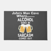 Paillasson Humoristique White Text Man Cave Sarcasme Design (Devant)