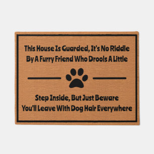 Paillasson Humour de chien drôle Silly Quirky Minimaliste Rus