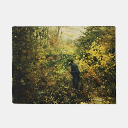 Paillasson Hunter in the Forest (par H.A. Brendekilde) (Devant)