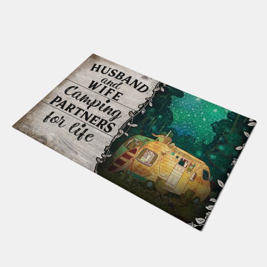 Paillasson Husband And Wife Camping Partners For Life (Incliné)