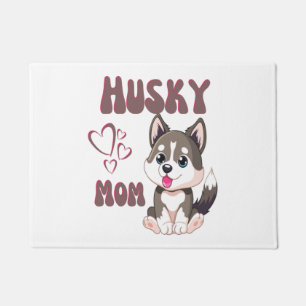 Paillasson Husky Dog Mom Kawaii Puppy Cute Conception amusant