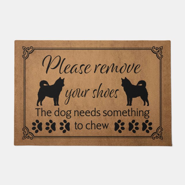 Paillasson Husky Home Security 24 heures Amoureux de les chie (Devant)