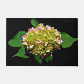 Paillasson Hydrangea rose jaune vert fleur rose jaune (Devant)