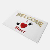 Paillasson I Heart Beer Design (Incliné)