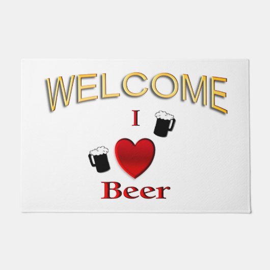Paillasson I Heart Beer Design (Devant)