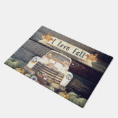 Paillasson I Love Fall Rustic Truck and Autumn Leaves (Incliné)