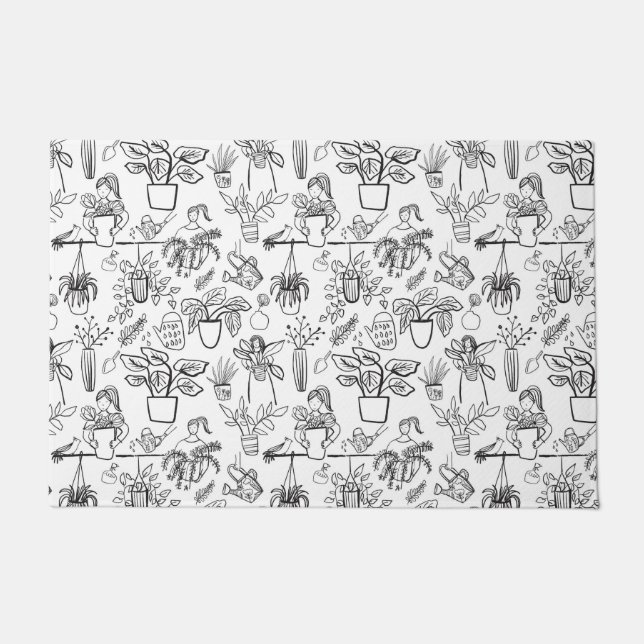 Paillasson Idée cadeau du Plante de la porte (Devant)